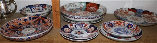 9 Imari plates & chargers